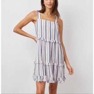 Rails White and Blue Striped Mini Dress